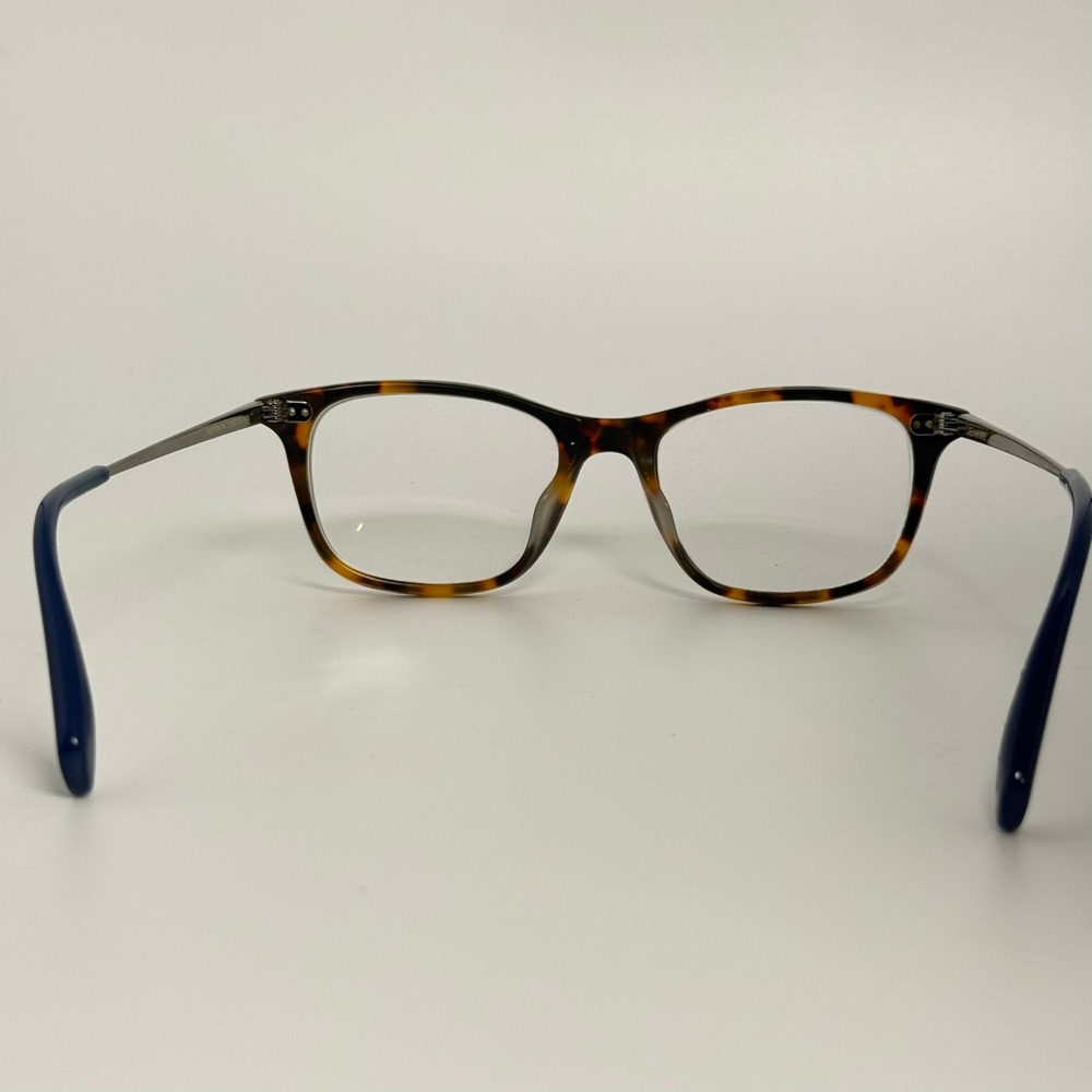 TOMS Jenkins Eyeglasses Tortoise Shell Square Frames Silver Metal Temples Blue - Picture 3 of 8